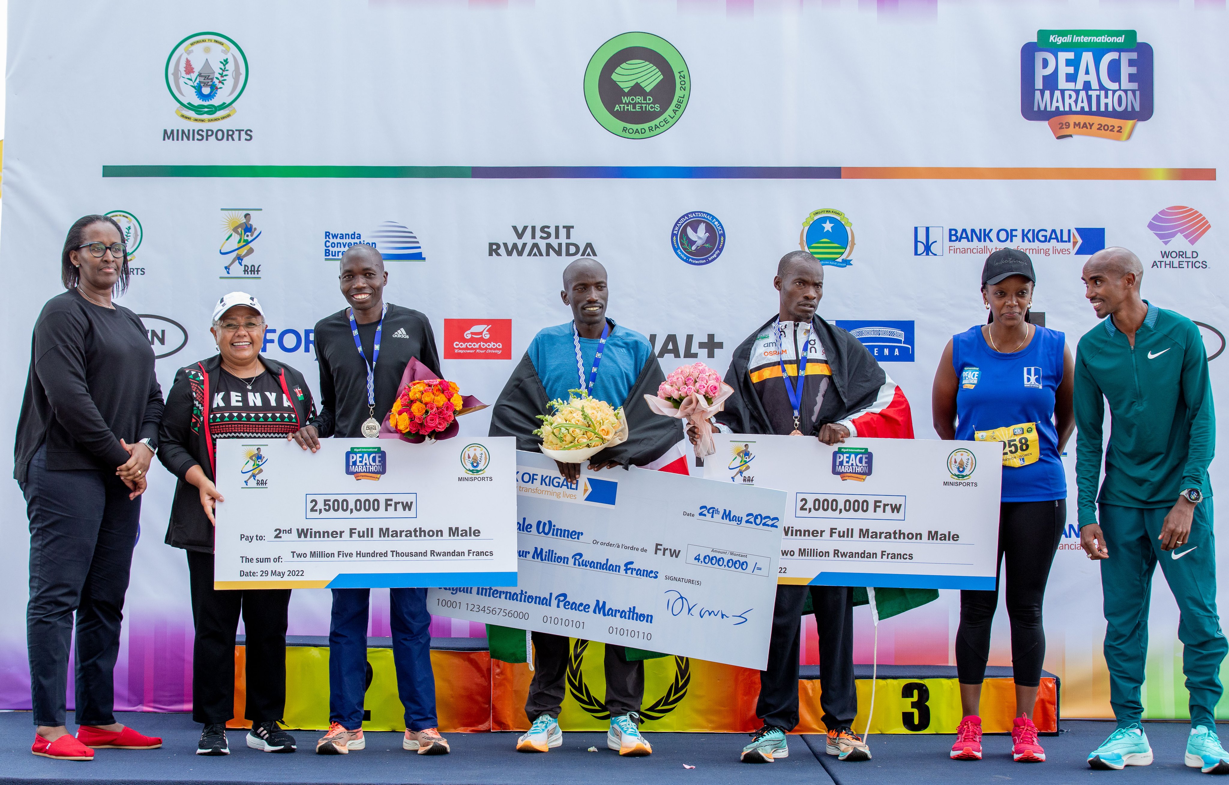 Abanya-Kenya bihariye imidari myinshi muri Rwanda International Peace Marathon