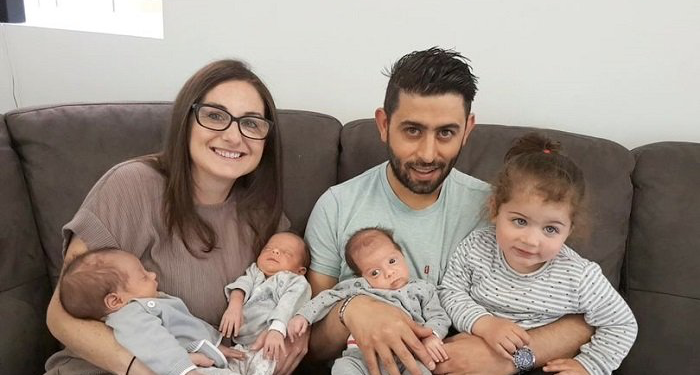 Umuryango wari warabwiwe ko utabyara watunguwe no kubyara impanga za batatu