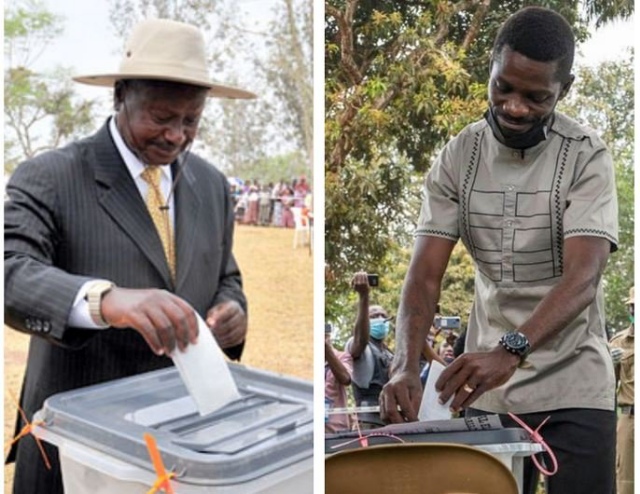 Museveni yatsindiye manda ya 6 atsinze Bobi Wine