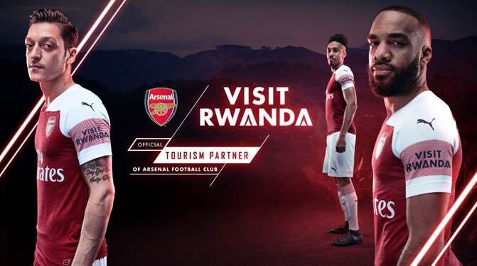 Ikipe ya Arsenal yatangiye kwamamaza ubukerarugendo mu Rwanda