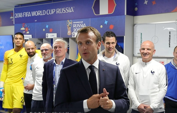 Perezida Emmanuel Macron yashimishije abakinnyi b'Ikipe y'u Bufaransa