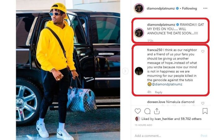 DIAMOND PLATNUMZ NTIYISHIMIWE NA MBA KWAMAMAZA IGITARAMO CYE MU RWANDA MU CYUMWERU CY'ICYUNAMO