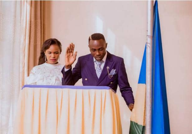 Myugariro wa Musanze fc Nyandwi Saddam yasezeranye n'umukunzi we