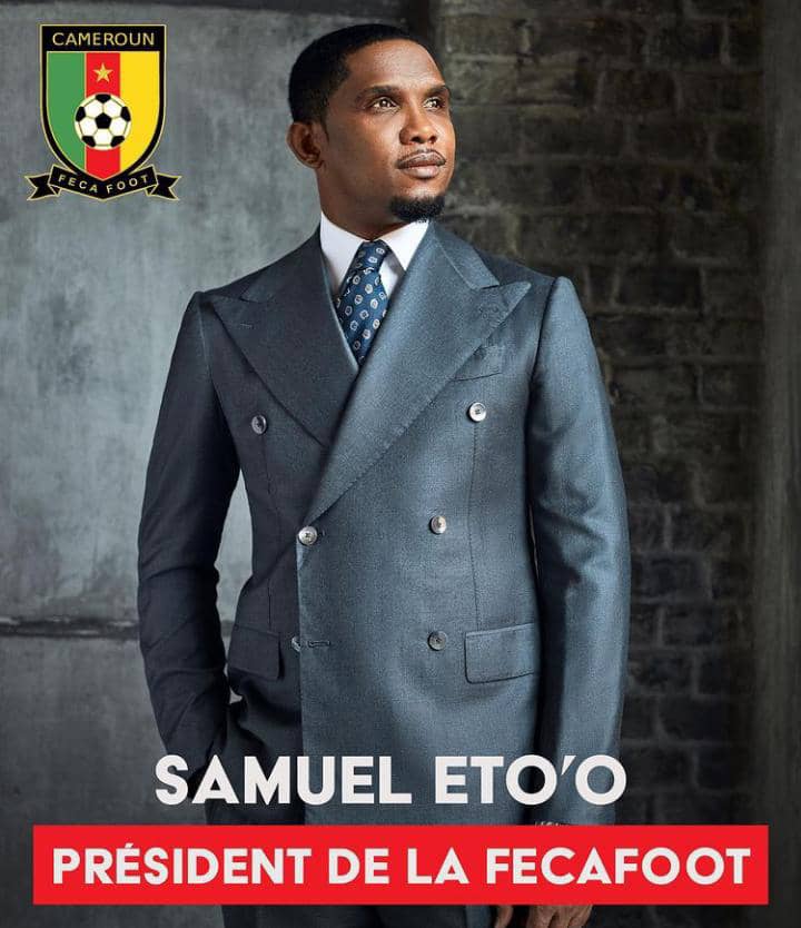 Samuel Eto'o niwe watorewe kuyobora Federasiyo y'umupira w'Amaguru muri Cameroun