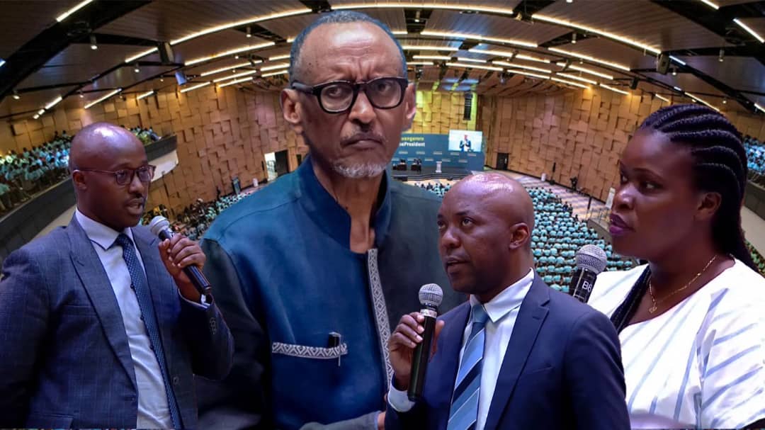 Bamwe mu bayobozi bariye indimi imbere ya Perezida Kagame