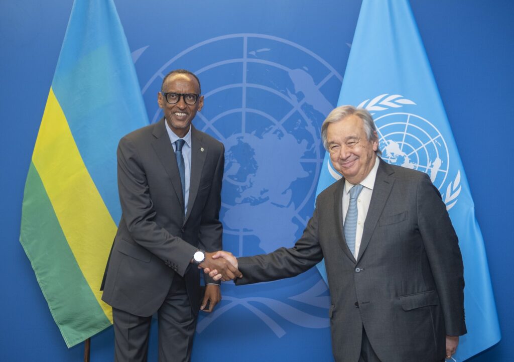 Guteres na Kagame baganiriye ku birebana n'umutekano mucye muri Congo