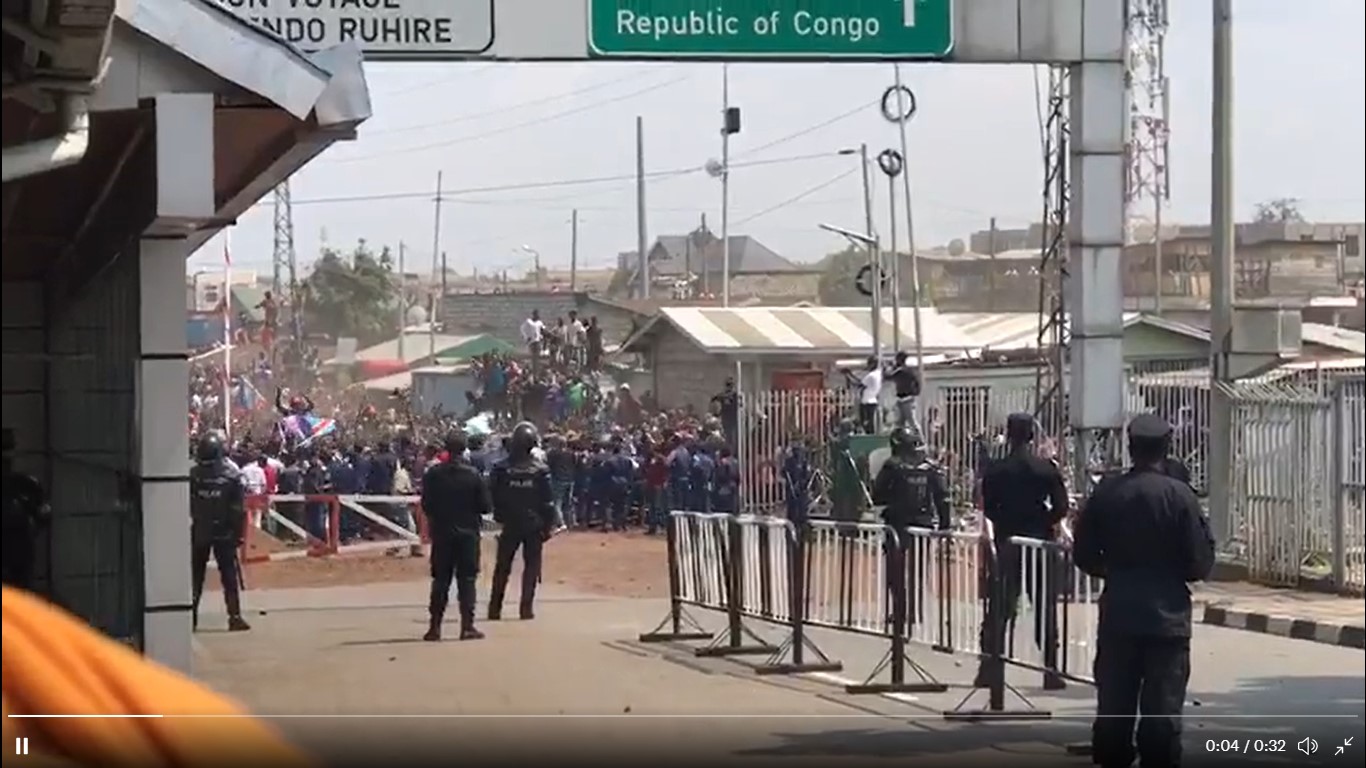 Rubavu: Abakongomani baramukiye mu myigaragambyo bashaka kwinjira mu Rwanda