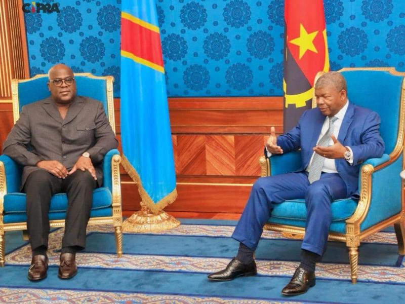 Perezida Tshisekedi yasuye uwa Angola bareba uko umutekano urimo kuzamba